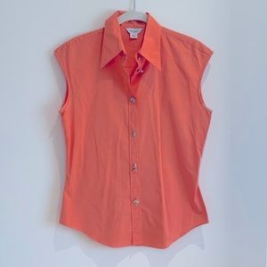 Paul Smith cotton sleeveless shirt with pewter buttons size 42